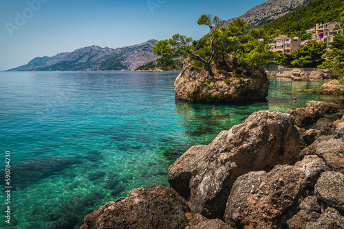 Beautiful nature place and fantastic beach in Dalmatia, Brela, Croatia © janoka82