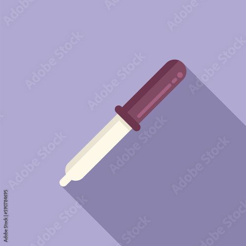 Dropper icon flat vector. Shield system. Body healthy