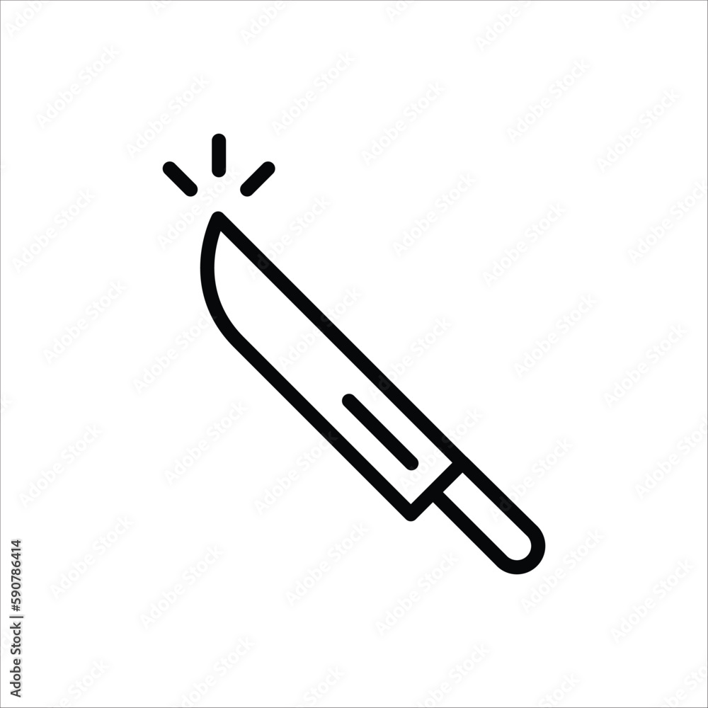 Fototapeta premium Knife vector icon. Knife flat sign design. Knife symbol pictogram. UX UI icon