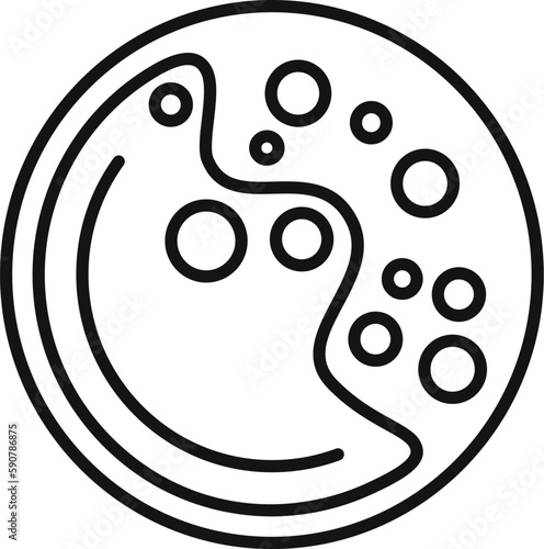 Flu virus icon outline vector. Stop immune. System health