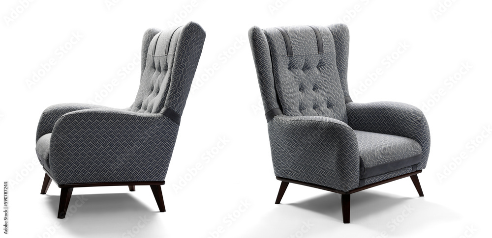 Naklejka premium armchair different angles isolated on a white background .
