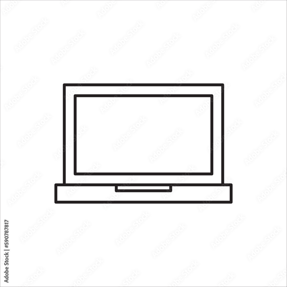 Notebook icon. Laptop flat sign design. Computer symbol pictogram. Laptop vector icon. UX UI icon