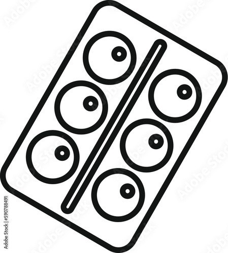 Pill blister icon outline vector. Stop virus. Body healthy