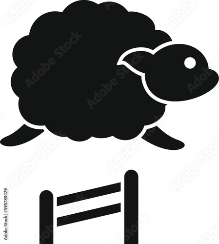 Sleeping sheep icon simple vector. Insomnia sleep. Stress person