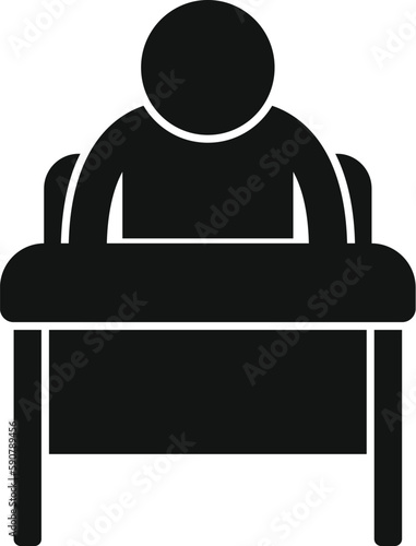 Person awake icon simple vector. Stress disorder. Sleep problem