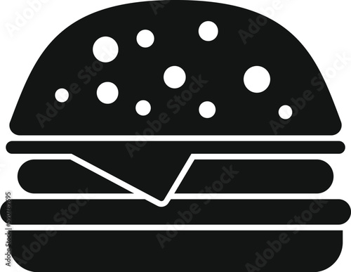 Sleep problem burger food icon simple vector. Stress person. Night awake