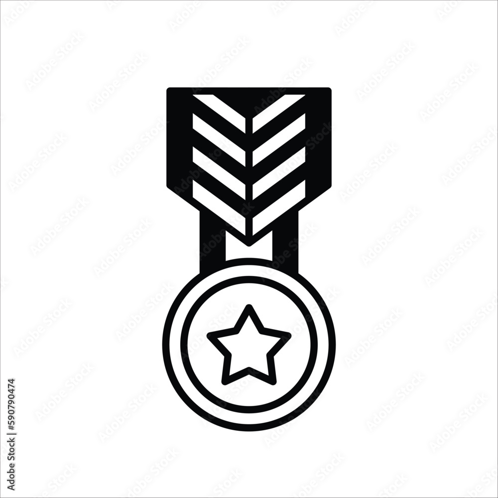 Medal vector icon. Medal flat sign design. Medal symbol pictogram. Rank icon. UX UI icon Medal vector icon. Medal flat sign design. Medal symbol pictogram. Rank icon. UX UI icon