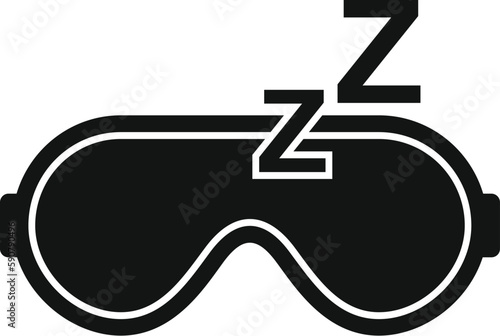 Sleeping mask icon simple vector. Sleep problem. Person awake