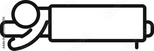 Bed insomnia icon outline vector. Sleep problem. Person awake