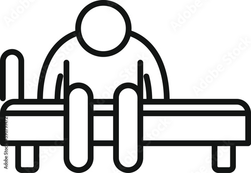 Person awake icon outline vector. Sleep problem. Stress man