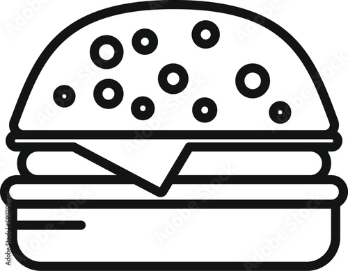 Sleep problem burger food icon outline vector. Stress person. Night awake