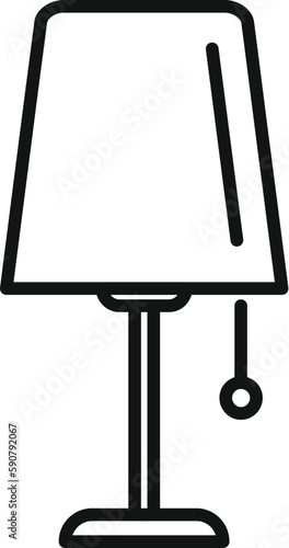 Night lamp icon outline vector. Insomnia problem. Person awake
