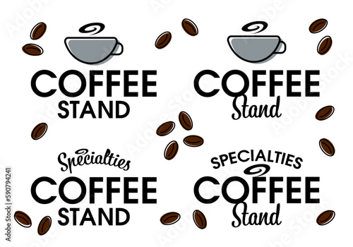 コーヒースタンドのロゴをイメージしたイラストレーション素材です。 © GRAPHIC BASE