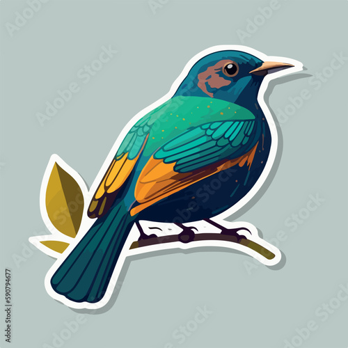 Stunning bird with intricate details and feathers in vector format