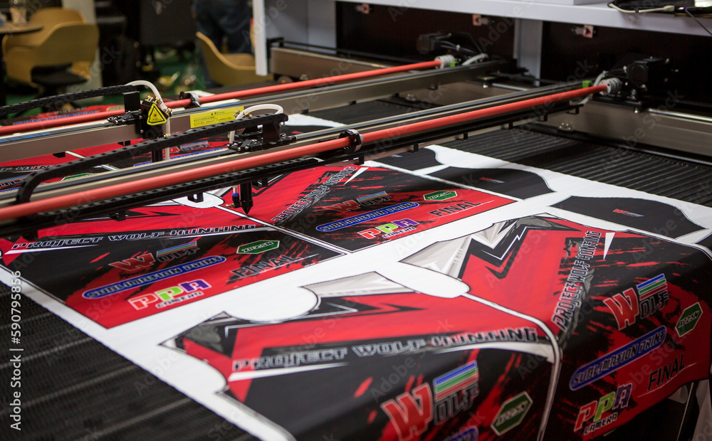 Bangkok, Thailand March 31, 2023 Sublimation printer printing T