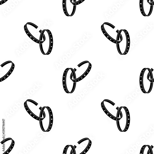 Bangle Icon Seamless Pattern, Rigid Bracelet Jewelry Icon photo