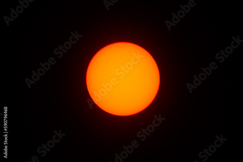 Big Red Sun with Dark Background