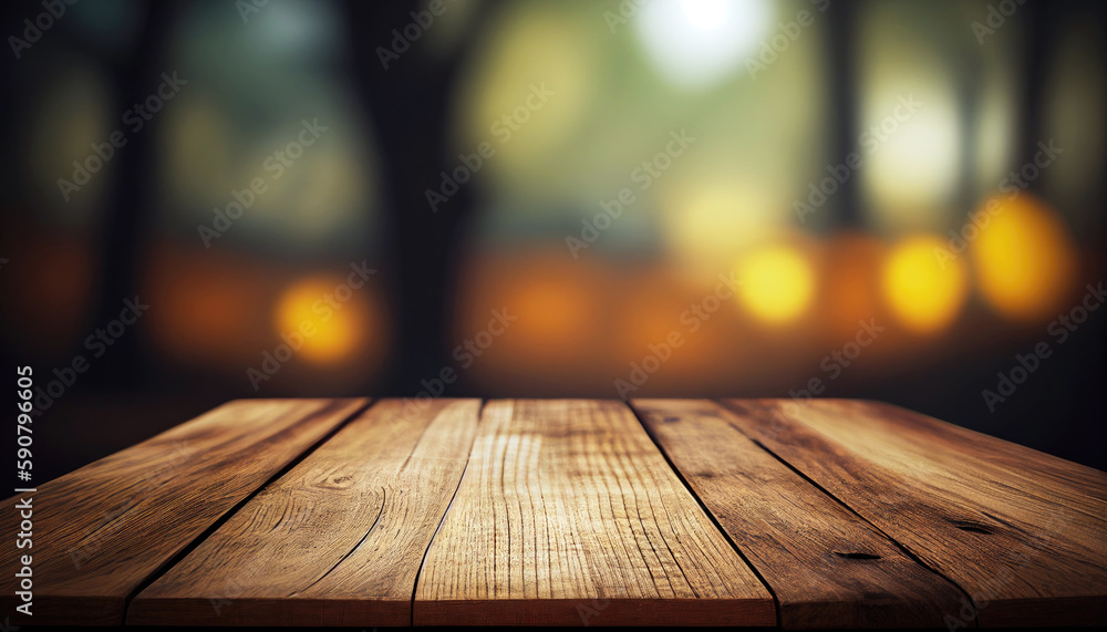 Empty old wooden table background Empty old wooden table background