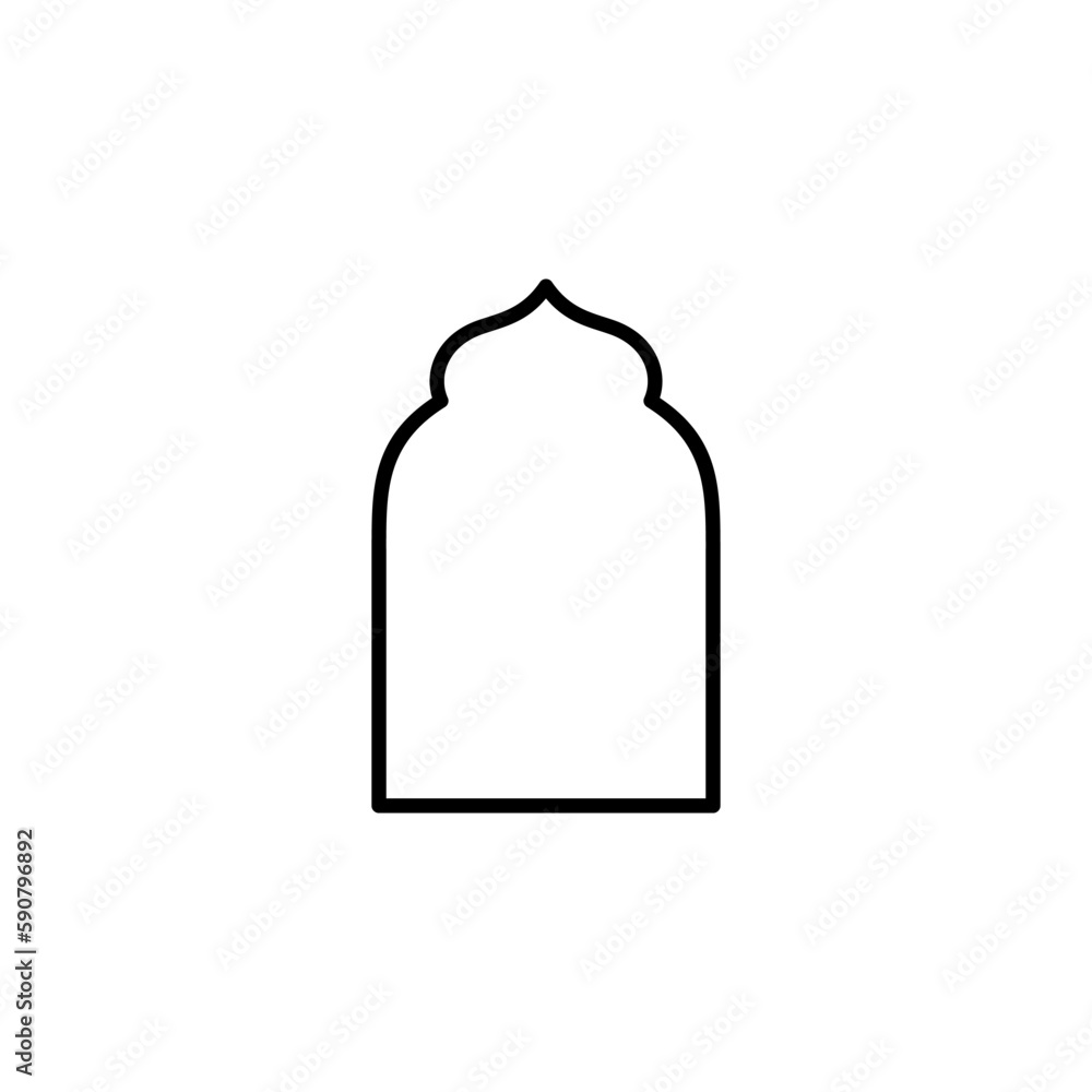 islamic window and door ornament icon islamic window and door ornament icon