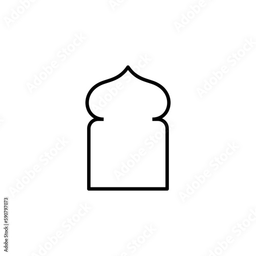 islamic window and door ornament icon