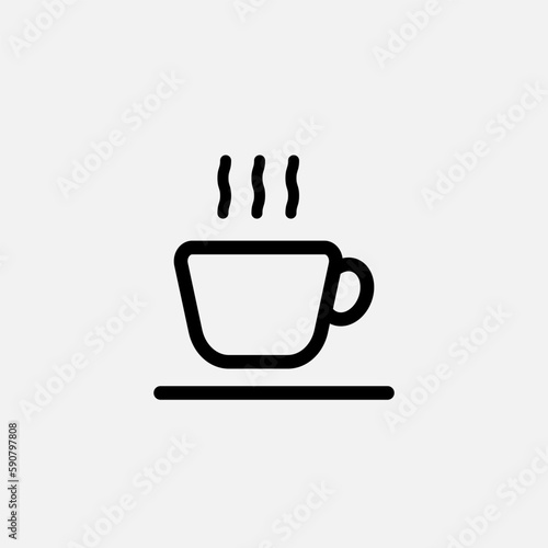 cup coffee icon outline ilustration