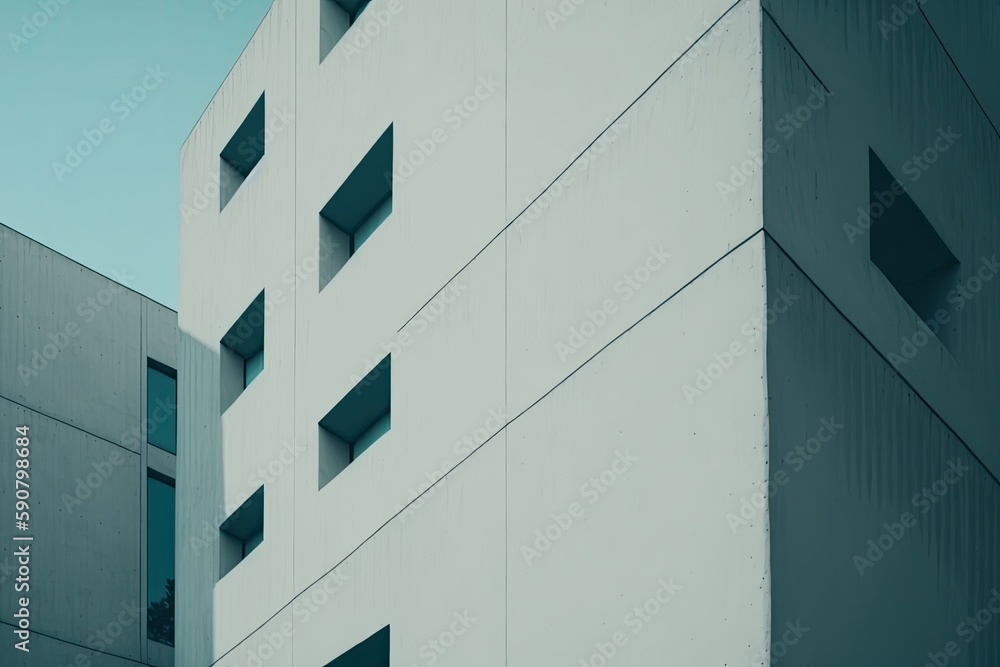 two tall buildings standing side by side in a city skyline. Generative ...