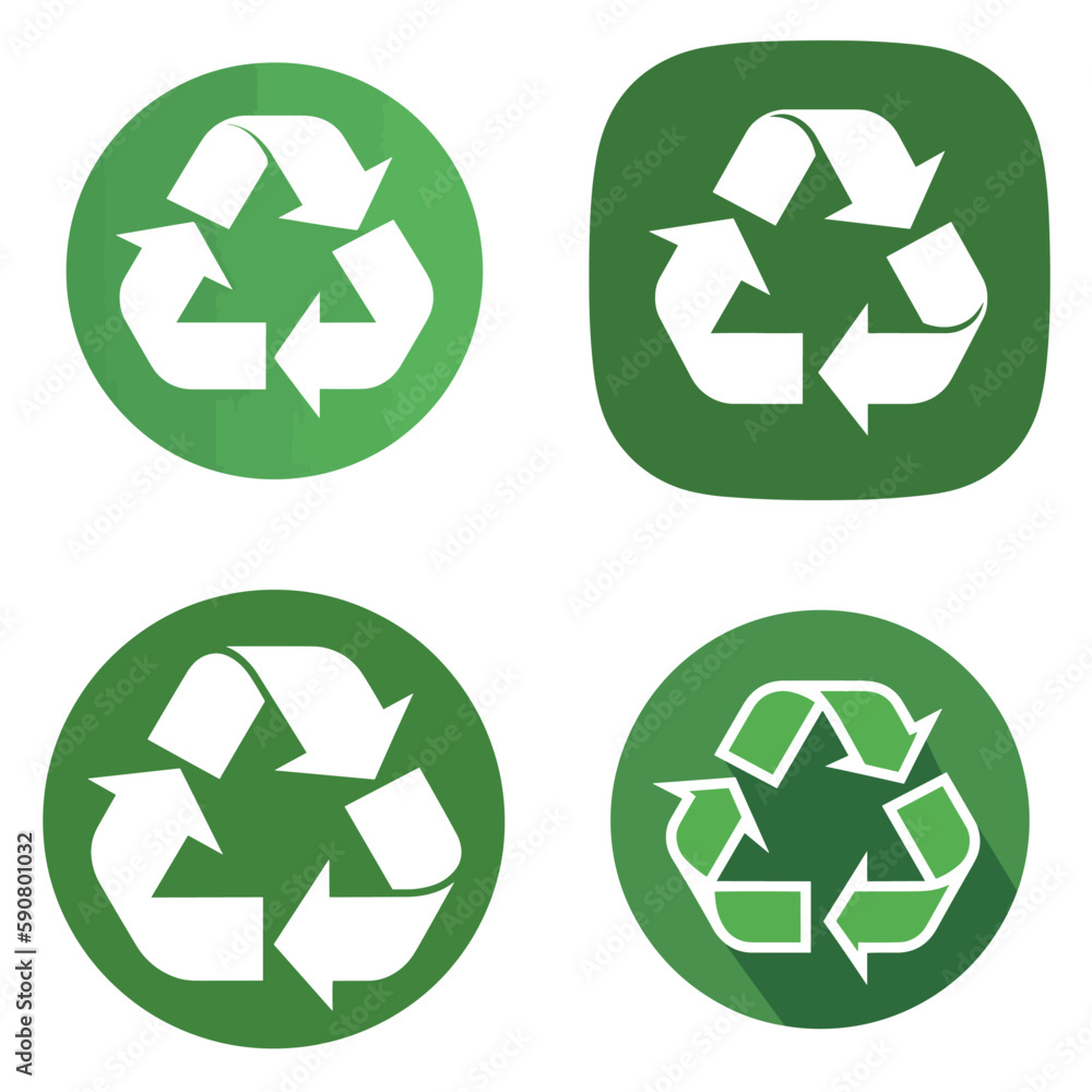 recycle symbol icon, pack of four recycling symbols that refer to Reuse, Reduce and Recycle recycle symbol icon, pack of four recycling symbols that refer to Reuse, Reduce and Recycle