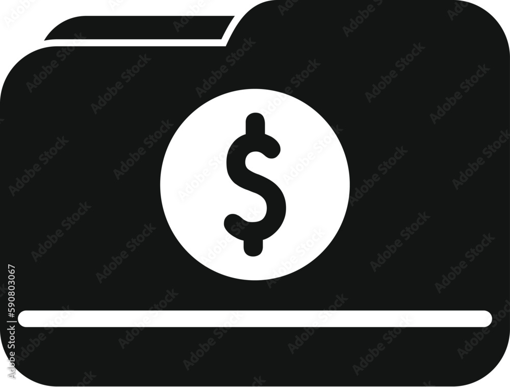 Money folder icon simple vector. Bank finance. Coin capital Money folder icon simple vector. Bank finance. Coin capital
