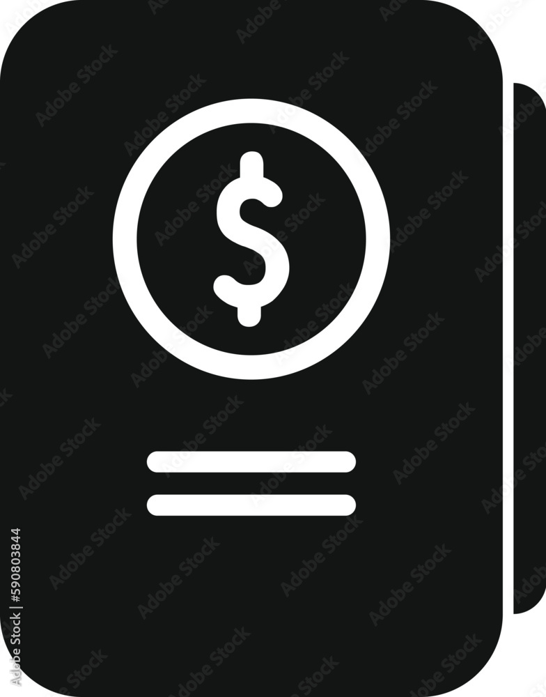 Folder money document icon simple vector. Bank finance. Business reserve Folder money document icon simple vector. Bank finance. Business reserve