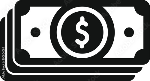 Money cash icon simple vector. Finance economy. Coin capital