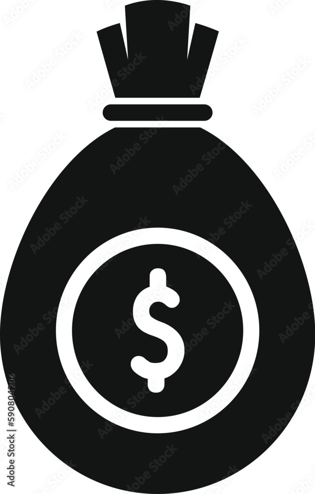 Money bag icon simple vector. Bank finance. Coin reserve Money bag icon simple vector. Bank finance. Coin reserve