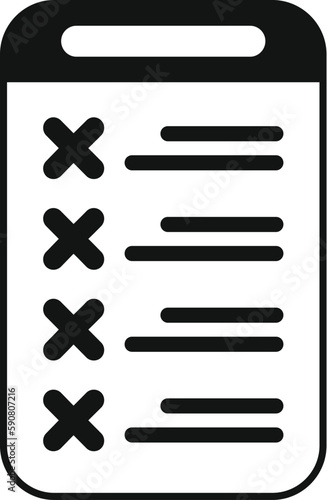 Digital blacklist icon simple vector. Business user. Data internet