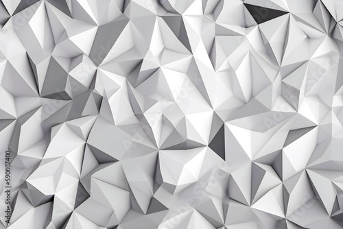 Design a sleek, modern geometric triangle pattern with abstract textures polygon in a gray and white color scheme.