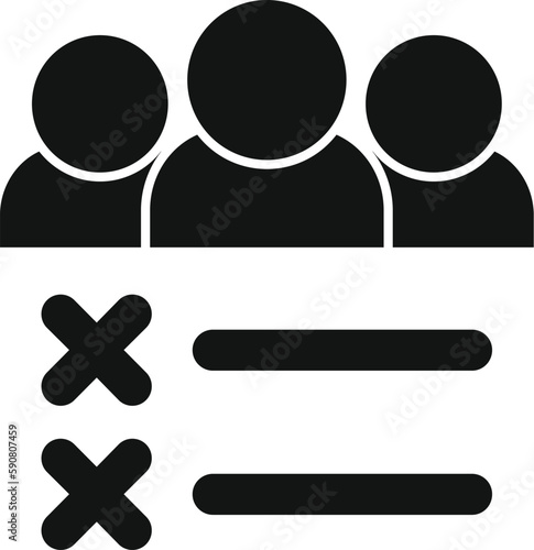 Group blacklist icon simple vector. Business user. Cyber device