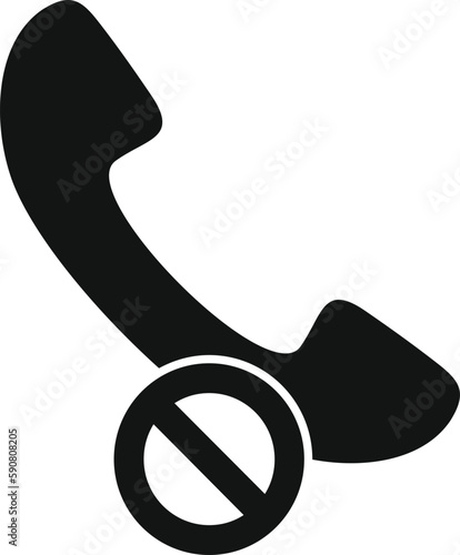 Phone blacklist icon simple vector. Business user. Cyber data