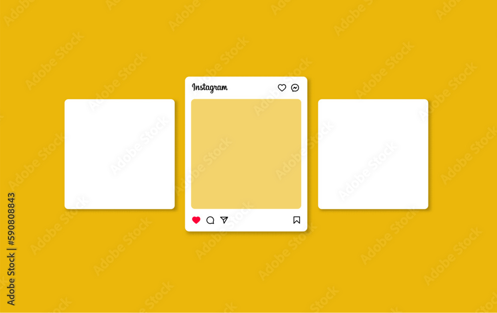instagram mockup social media post carousel template frame , instagram