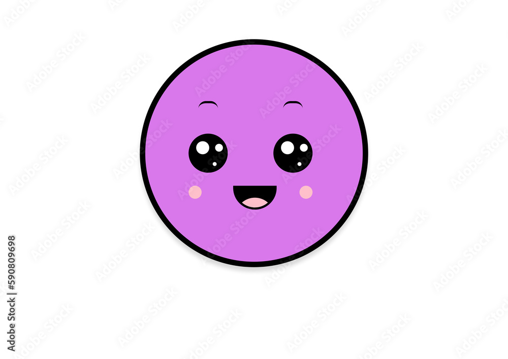 kawaii smiling 2d shape illustration anime kawaii smiling 2d shape illustration anime