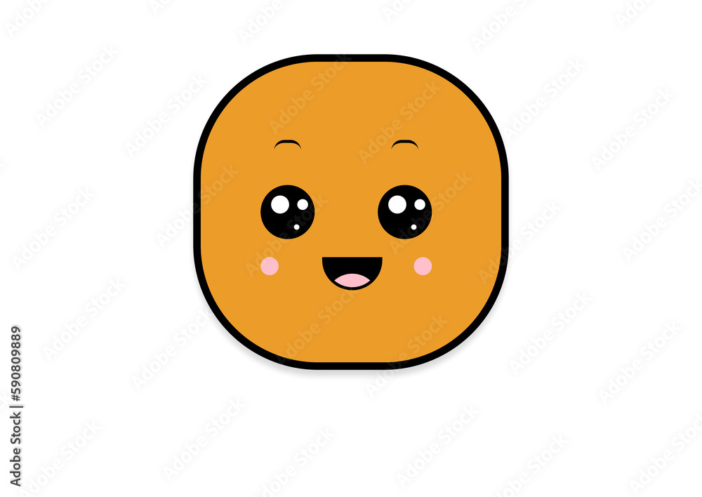 kawaii smiling 2d shape illustration anime kawaii smiling 2d shape illustration anime