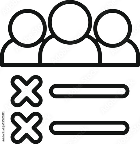 Group blacklist icon outline vector. Business user. Cyber device