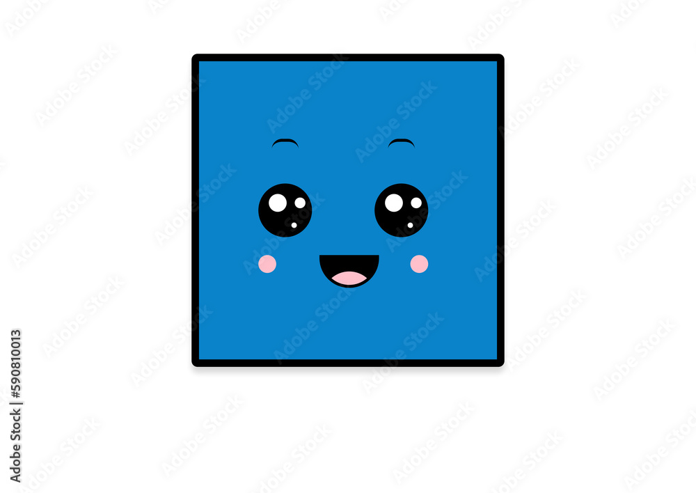 kawaii smiling 2d shape illustration anime kawaii smiling 2d shape illustration anime
