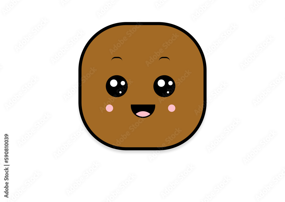 kawaii smiling 2d shape illustration anime kawaii smiling 2d shape illustration anime