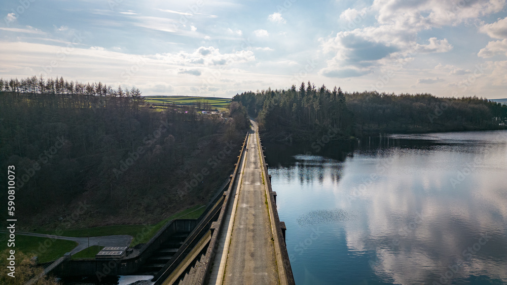 Naklejka premium bridge over the river