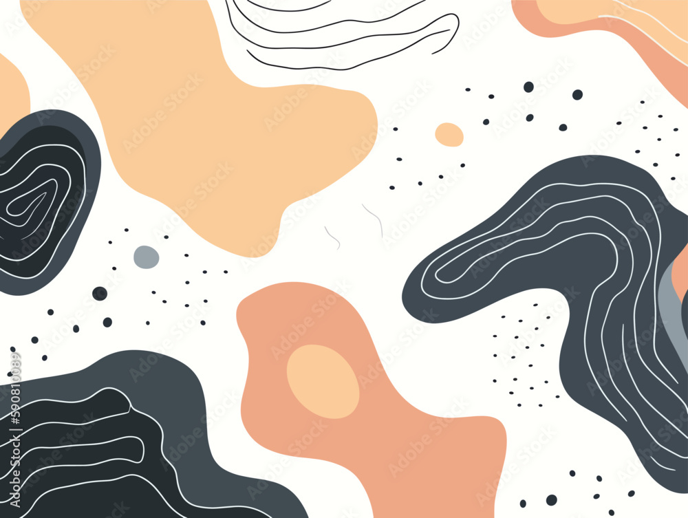 Abstract background with spots and spots. Hand drawn vector illustration for your design.