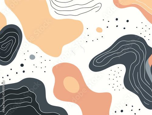 Abstract background with spots and spots. Hand drawn vector illustration for your design.