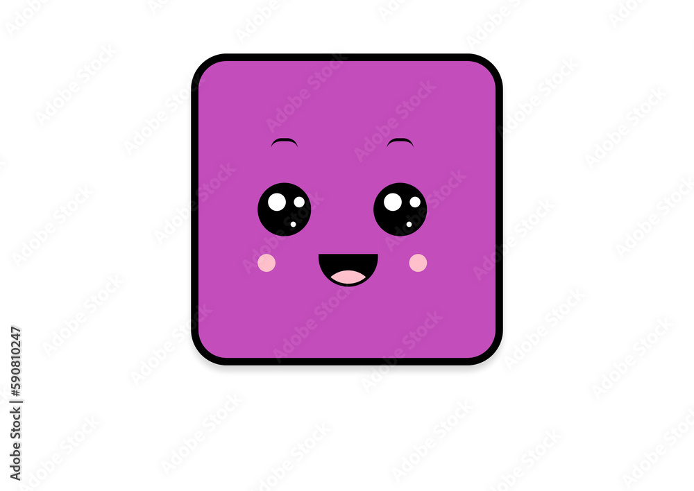 kawaii smiling 2d shape illustration anime kawaii smiling 2d shape illustration anime