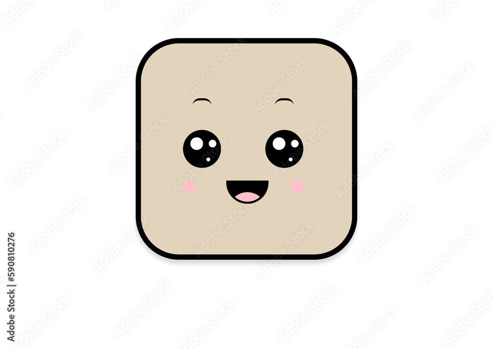 kawaii smiling 2d shape illustration anime kawaii smiling 2d shape illustration anime