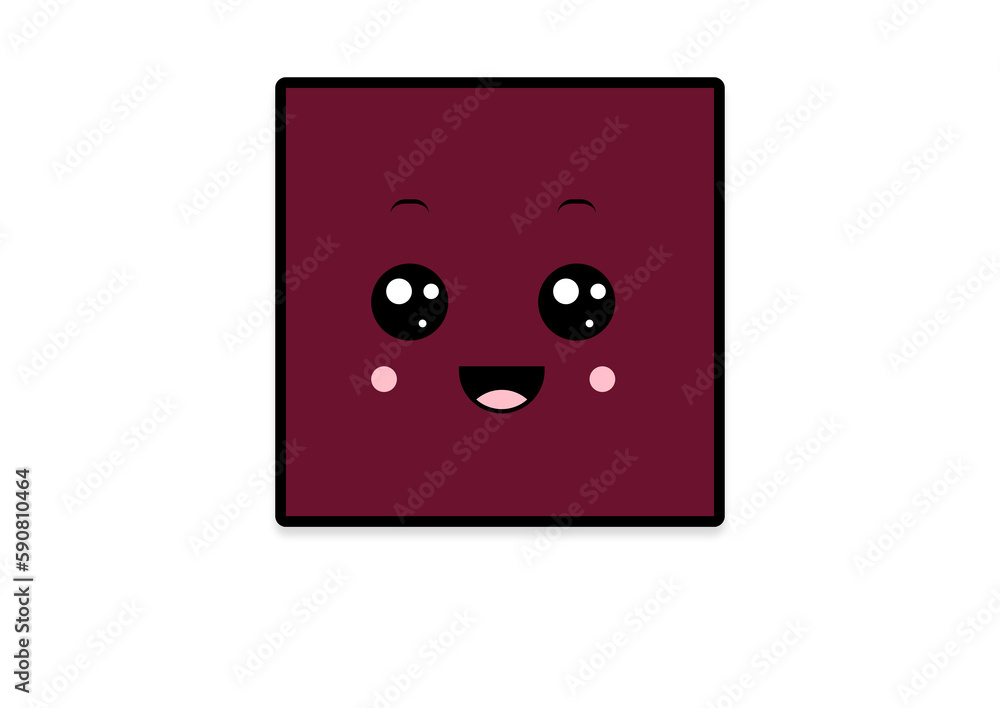kawaii smiling 2d shape illustration anime kawaii smiling 2d shape illustration anime