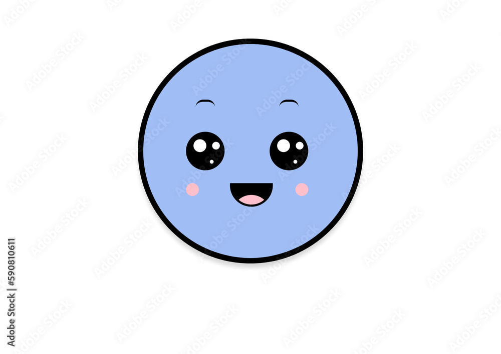 Fototapeta premium kawaii shape smiling