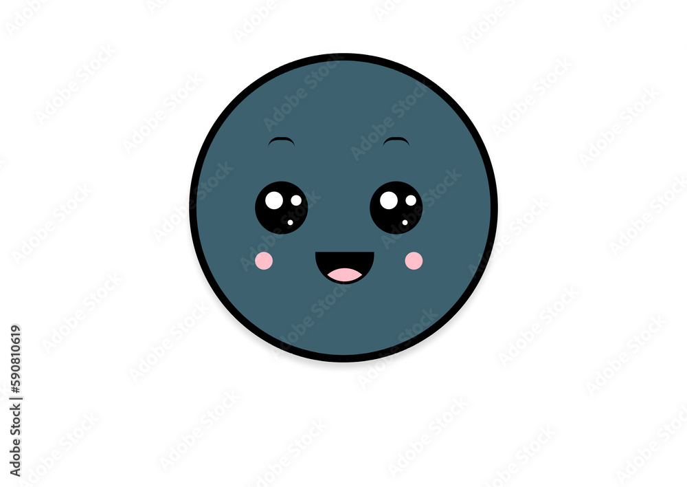 Fototapeta premium kawaii shape smiling