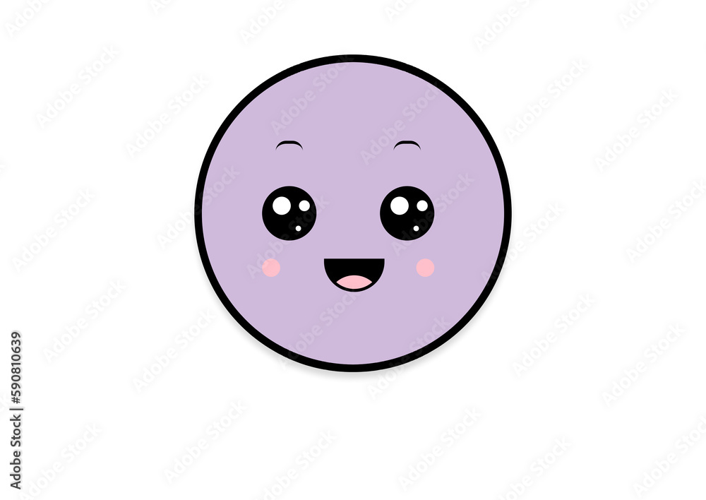 Fototapeta premium kawaii shape smiling
